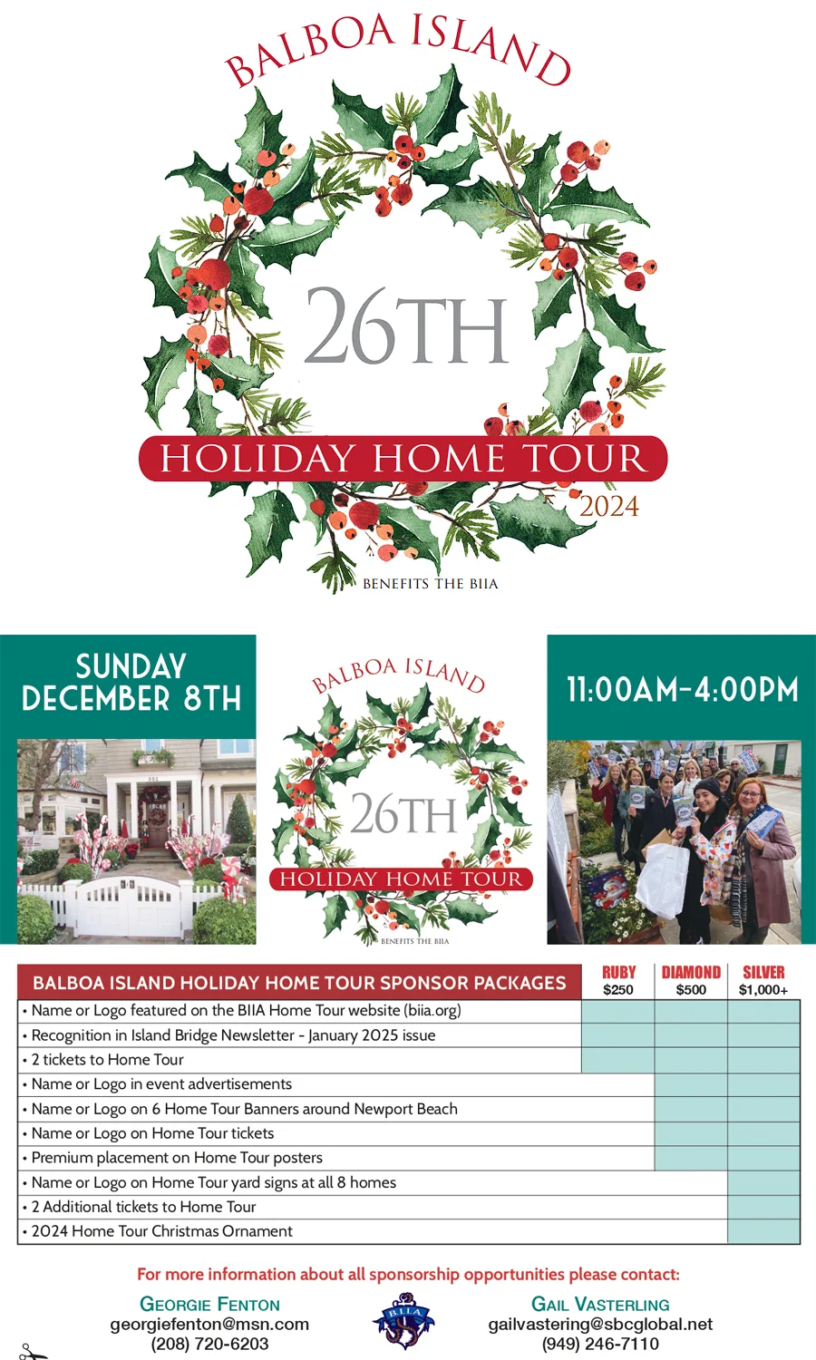 Holiday Home Tour sponsor information